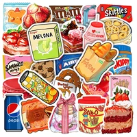 103050pcs cartoon ins style food packaging graffiti stickers bicycle scooter car helmet laptop computer wholesale