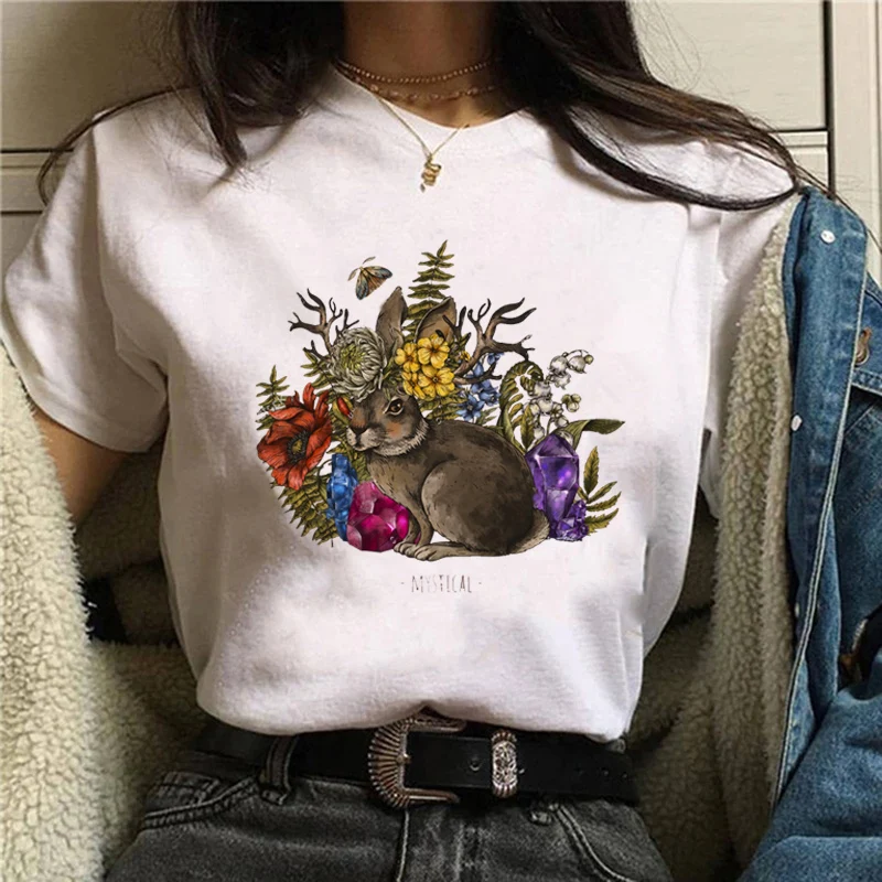 

2023 Women's Short Sleeved T-shirt Women's Summer Top Women's Fashion 90s Style New Cartoon Animal T-shirt Pattern T-shirt.