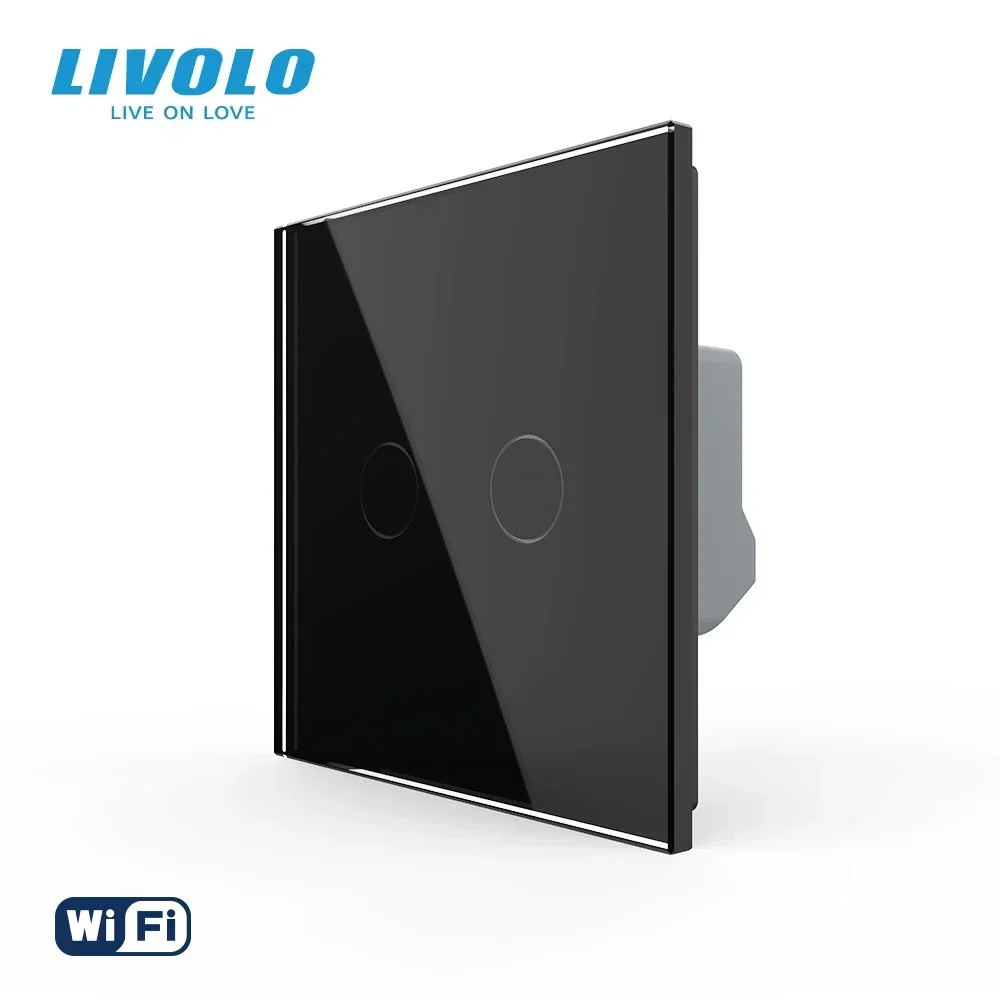 Фото WiFi Smart Touch Wall Switch by Livolo Glass Panel APP Control Single Pole Neutral No Hub Required- Google Home,Alexa,echo №5