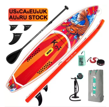 

FUNWATER Dropshipping OEM sup koi paddle board paddel sup boards inflatable surfing surfboard sales water sports surfingboard