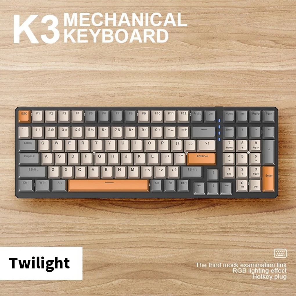 

Wired Mechanical Keyboard 100 Keys Backlight Home School Business Game Notebook Laptop Key Board Maintenance Red