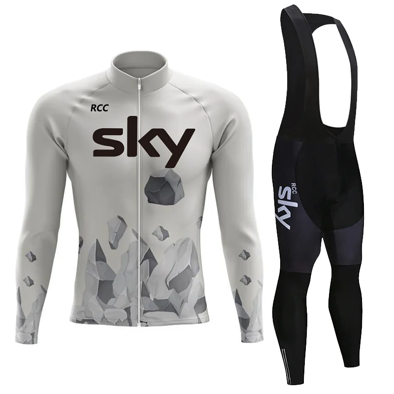 RCC SKY Весенне-осенний комплект велосипедного трикотажа с длинными рукавами и