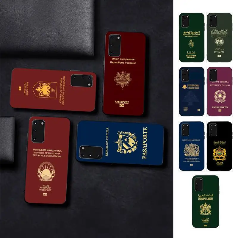 

Fashion Passport Phone Case for Samsung S10 21 20 9 8 plus lite S20 UlTRA 7edge