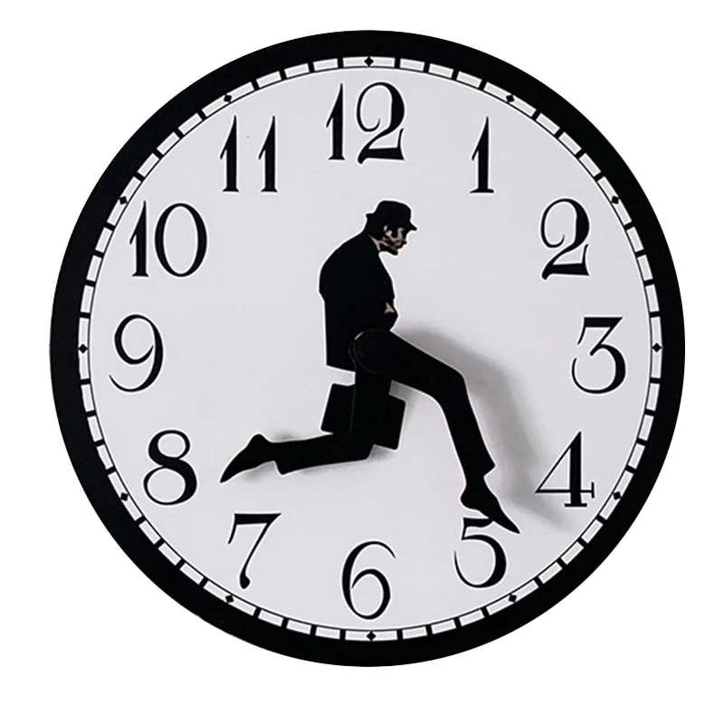 

British Comedy Ministry Of Silly Walks Clock Brief Living Room Decoration Kitchen Clock Art Hollow Mute Wall Clock Home Decor