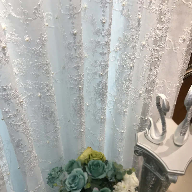 

Curtains 2022 New Living Room Screen Curtain Bedroom French European Style Curtain Screen Best-selling List Baisha Balcony Lace