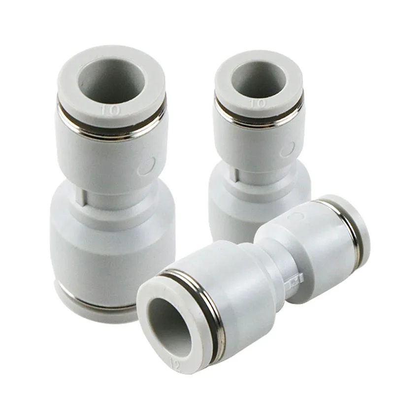 

Air Pipe OD 4 6 8 10 12 14 16mm PG Pneumatic Hose Fittings White Air Tube Straight Quick Reducing Connector Coupling Coupler