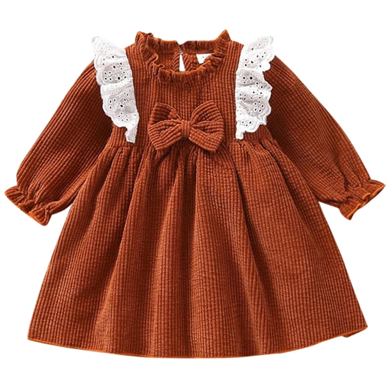 Одежда для маленьких девочек детское теплое платье принцессы отдыха