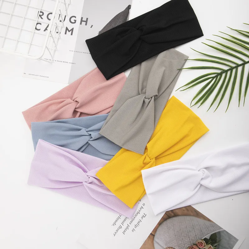 Шелковая тканевая повязка на голову с резьбой для йоги тренировок бега спорта