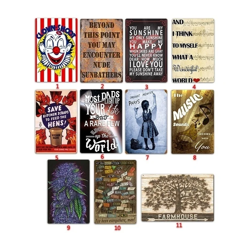 

Жестяная настенная подвеска в стиле хип-хоп, 20 см * 30 см