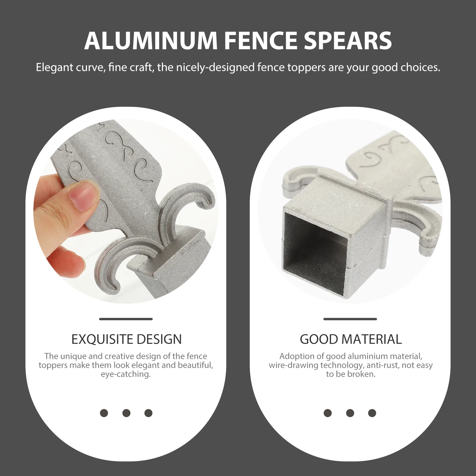 10 шт. головка забора уличный наконечник алюминиевый столб украшения копье