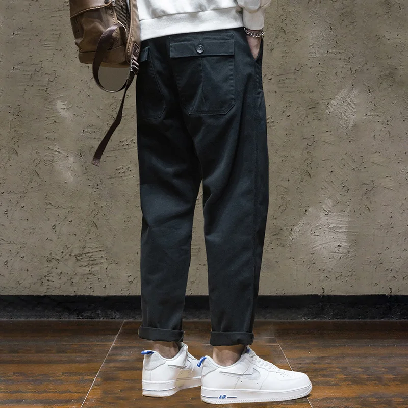 

2022 Fashion New Men's Cargo Harem Joggers Pants Men Long Straight Loose Pants Casual Streetwear Sweatpant Male Trousers T95