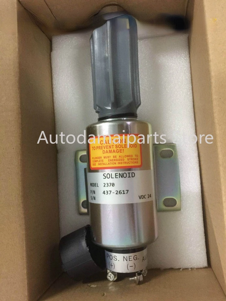 

Fuel Shut Off Stop Solenoid 24v 437-2617 589/91 2370 Series For Perkins 4006 4008 4012