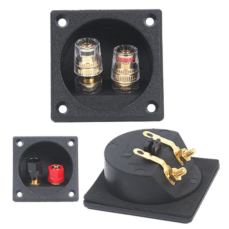 

1Piece WP2-27 2 Positions Square Audio Speaker Junction Box ABS Passive Subwoofer Wiring Terminal Connector 2 Way Speaker Boxes
