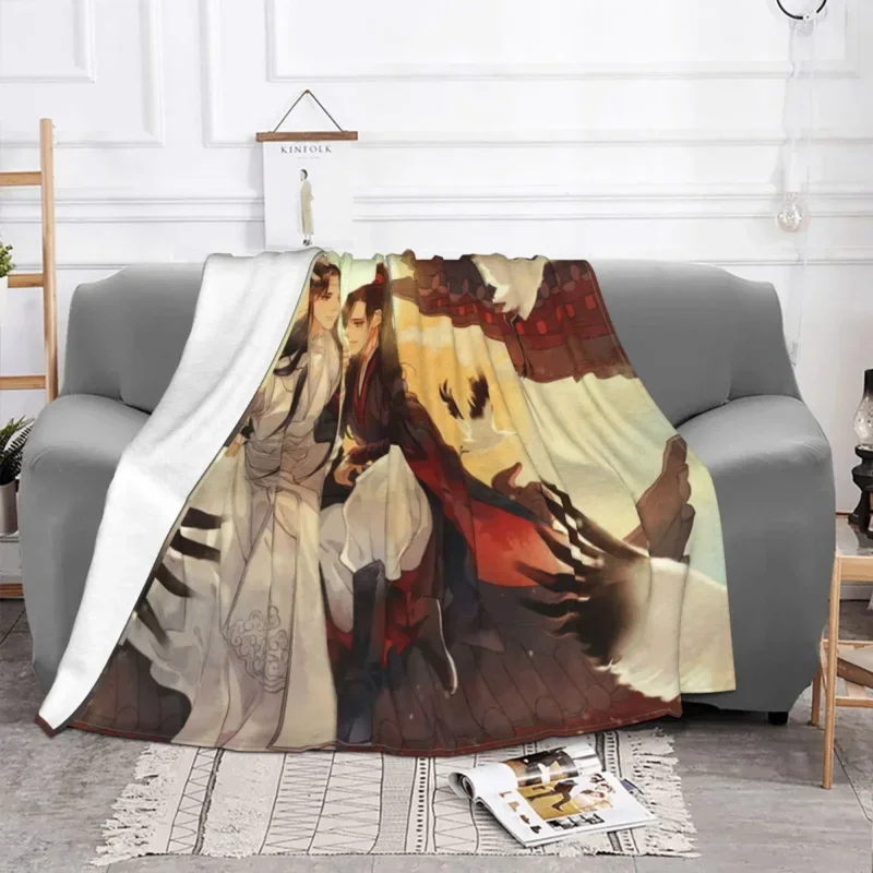 

Mo Dao Zu Shi Flannel Textile Decor Manga Portable Ultra-Soft Throw Blankets For Home Couch Quilt