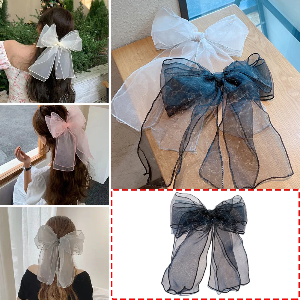 

Exaggerated Yarn Bow Hair Clip Hair Accssories Sweet Organza Oversized Hairpins Woman Girls Korean Fashion Hairgrips Headdress