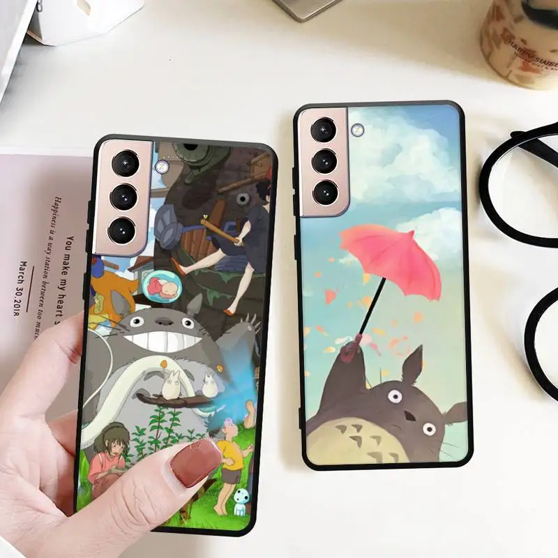 

Miyazaki Hayao Totoro Phone Case for Samsung S22 S21 S20 ultra pro plus S10 S9 S8 Note 20 10 Ultra S22 S21 phone Bumper Covers