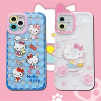 hello kitty for girls case for apple iphone 13 12 mini 11 pro x xr xs max 7 8 plus clear case