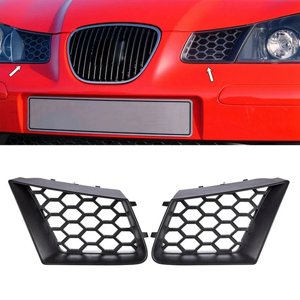 

1 Pair Car Front Left Right Bumper Upper Grilles for Seat Ibiza Cordoba Typ 6L 2002 2003 2004 2005 2006 2007 2008 2009