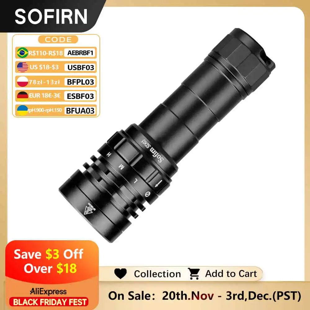 

Sofirn SD05 Фонарик для дайвинга XHP50.2 оранжевый