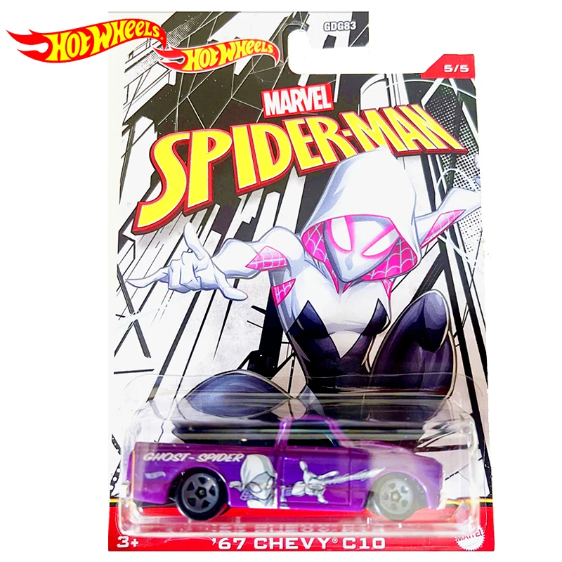 Оригинальный автомобиль Hot Wheels Marvel Человек-паук литый под давлением 1:64