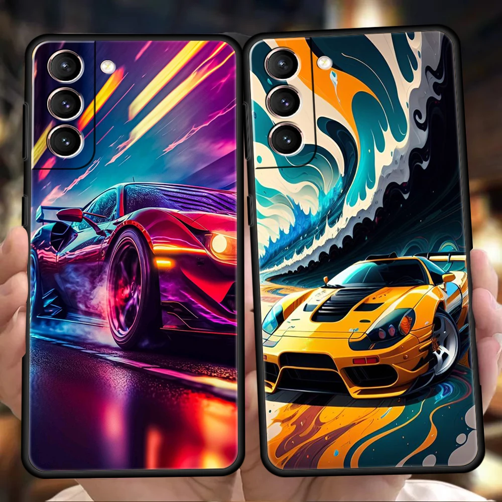 New Sports Car Shape Mobile Case for Samsung Galaxy S23 S22 