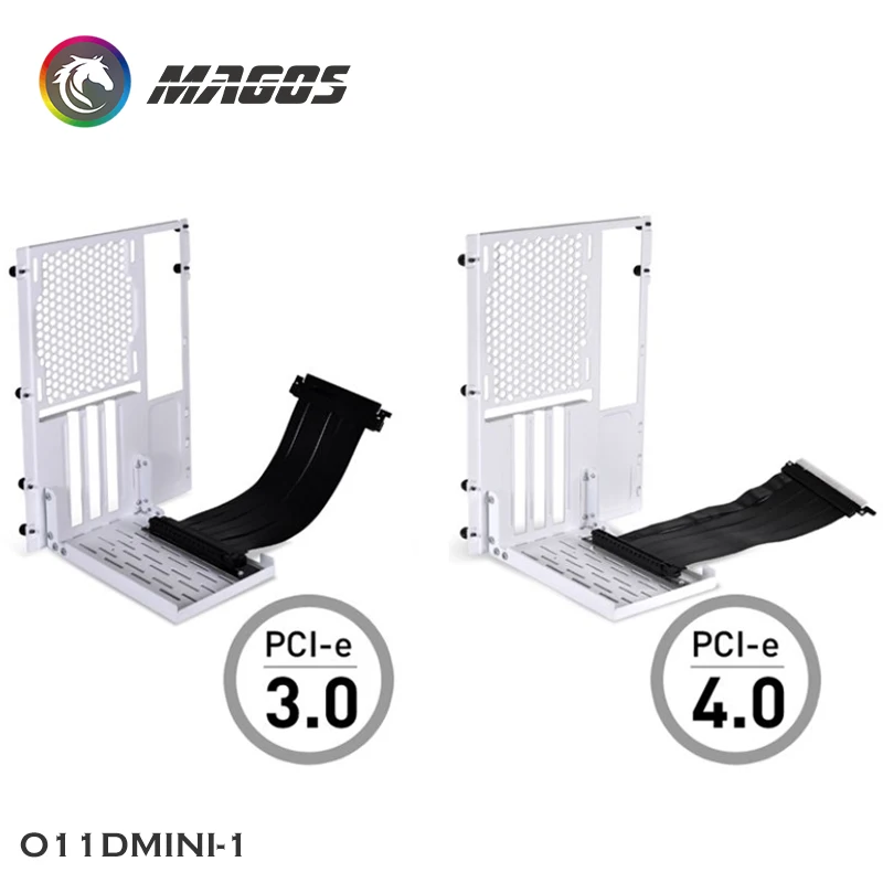 LIANLI O11DMINI-1 набор вертикальных кронштейнов для графического процессора для O11D MINI/Air Mini + 200 мм PCIe Gen3 Gen4 X16 подъемный кабель аксессуар черный/белый
