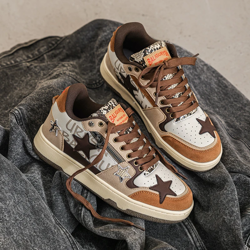 Men Skateboarding Shoes Women Brand Design Sneakers Women Original Skate Shoes Leather Retro Parkour Sports Shoes Male Footwear