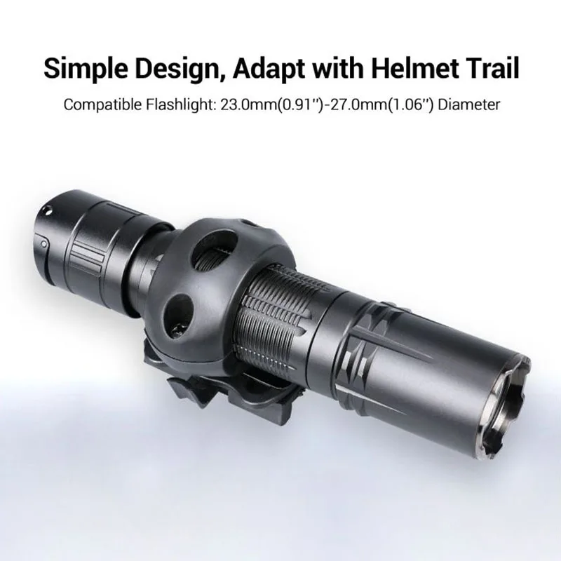 Крепление для шлема Klarus FM3 фонариков 23-27 мм вращение на 360 ° регулируемое