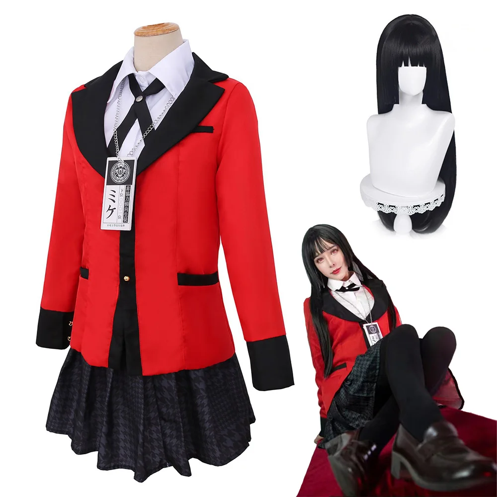 

Anime Cheating Allowed Cos Kakegurui - Compulsive Gambler Jabami Yumeko Cosplay Clothes Female School Uniform Girls JK Uniform