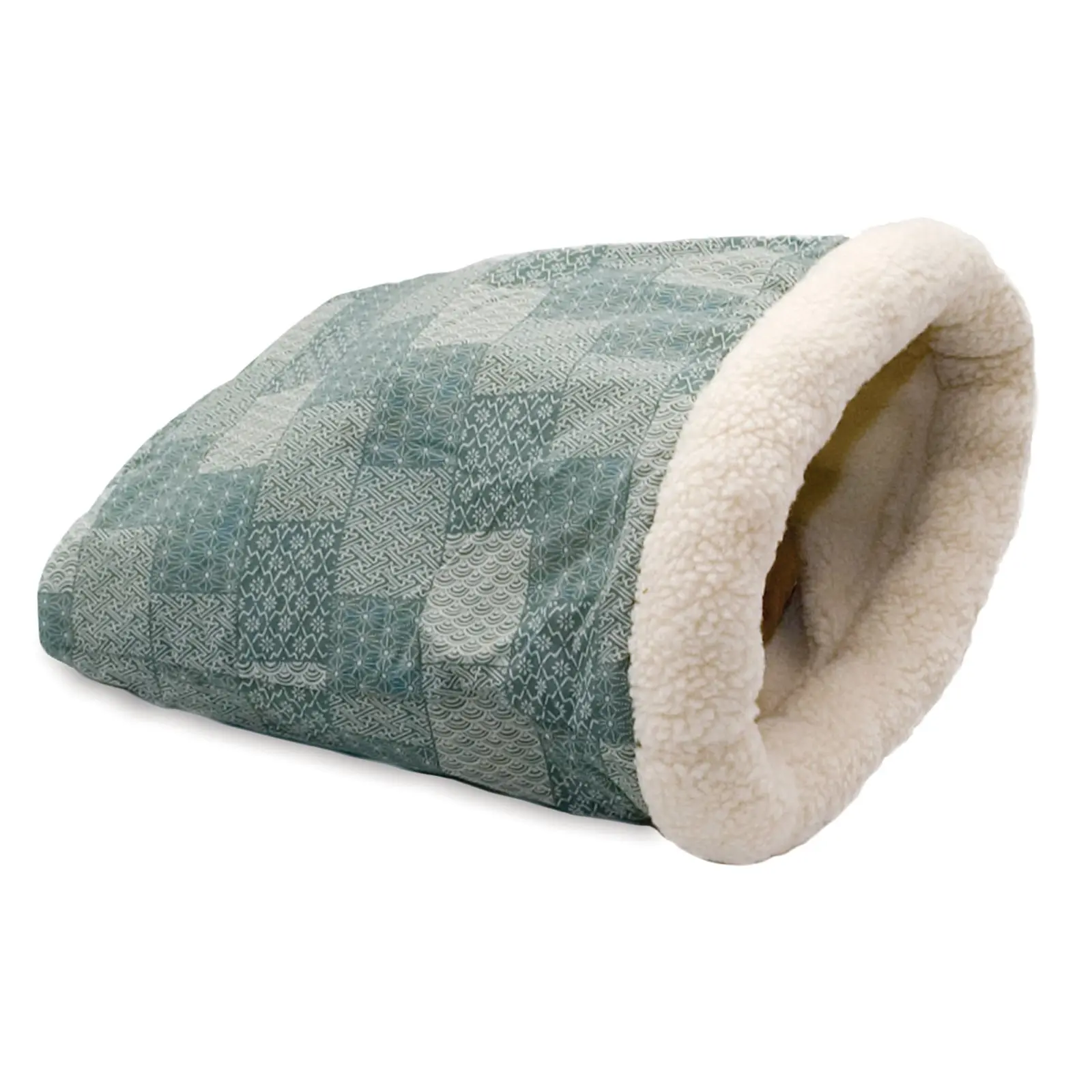 Kitty Crinckle Sack Pet Cat Bed, Teal
