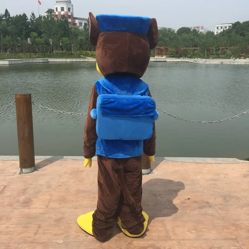 2025 лапа розовый собака талисман костюм синяя белая рекламная церемония модное