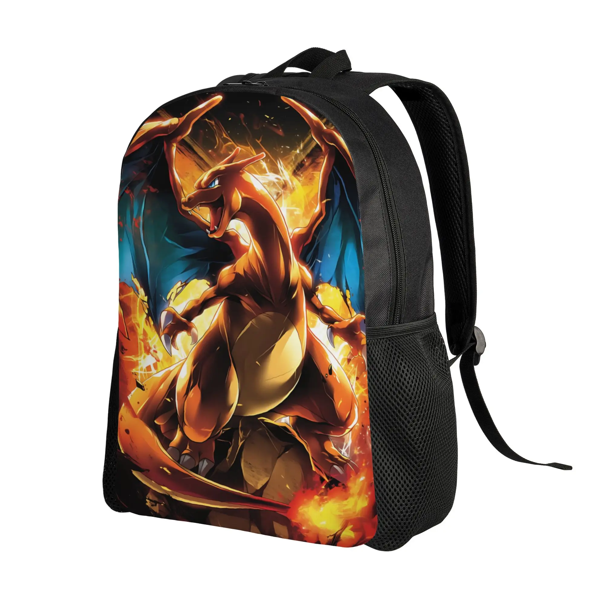 Фото Рюкзаки Pokemon Charizard, школьный рюкзак в стиле ретро, моющийся рюкзак №2