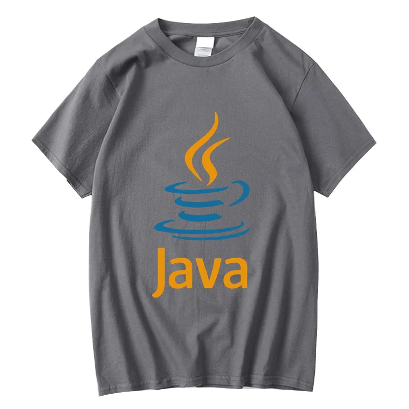 XIN YI Men's High Quality 100% cotton JAVA letter printing T shirt casual loose Cool tshirt o-neck t-shirt tee t shirts men tops