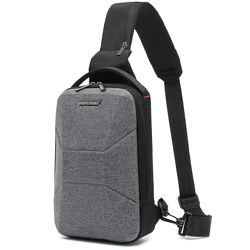 Men's Mobile Phone Passport Document Chest Bags New Messenger Pack Outdoor Shoulder Bag With USB Charger Waterproof Polyester