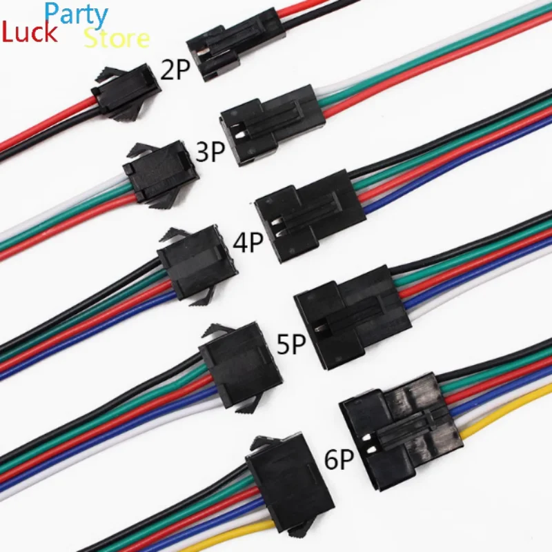 10 пар 15 см SM 2P/3P/4P/5P/6P светодиодный кабель низкого напряжения штекерный и женский