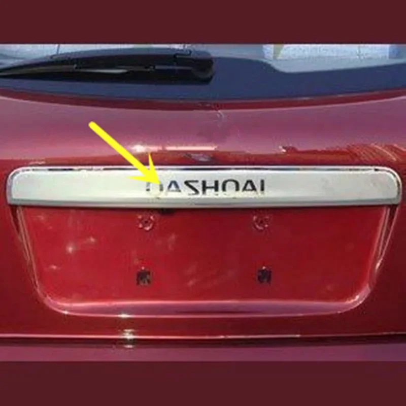 

Для NISSAN QASHQAI задняя дверь из нержавеющей стали багажник Задняя дверная ручка отделка крышка 2008 2009 2010 2011 2012 2013