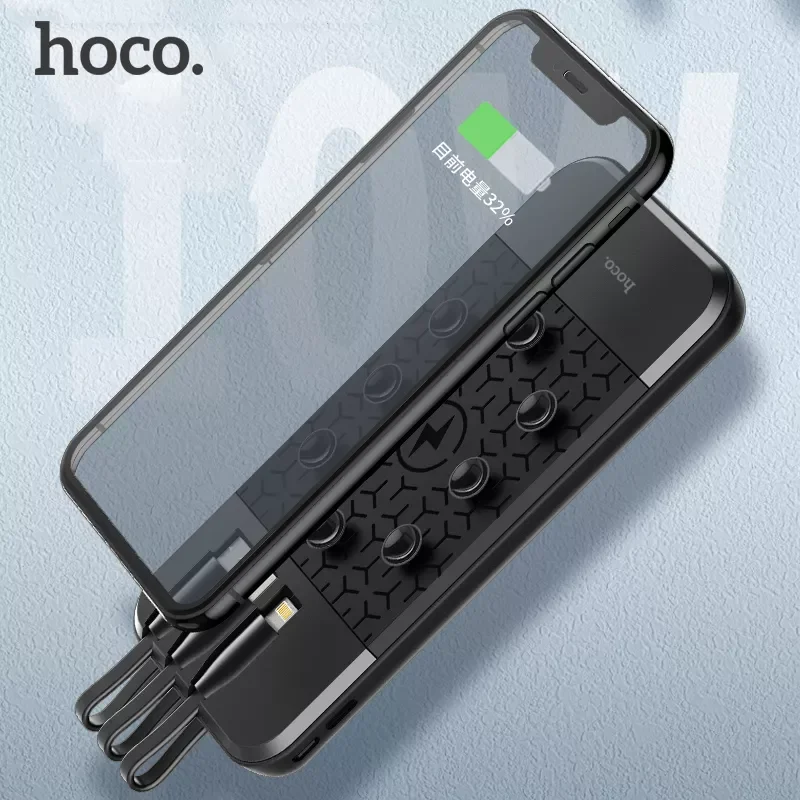 

NEW2023 HOCO QC3.0 PD18W Power Bank 10000mAh Wireless Charger fast Charger External Battery Powerbank for iphone 12 11 Pro X XS