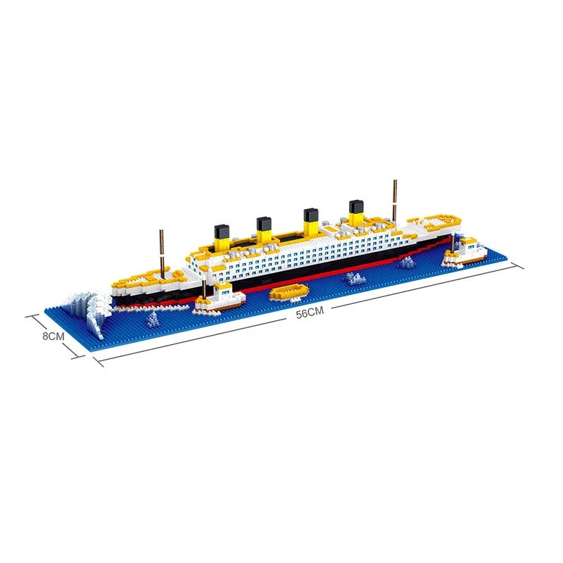 

2300 Pcs Mini Blocks Titanic Building Bricks Model Big Size 60cm Figures Educational Toys Boat Juguetes Girls Gifts for Kids