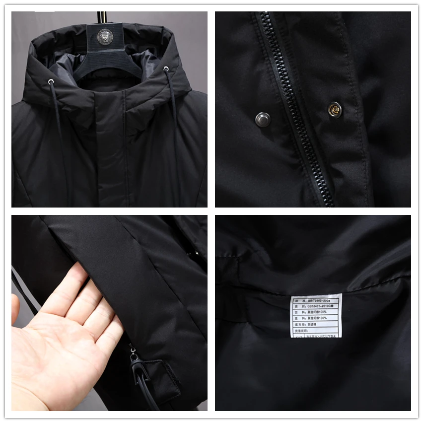 2020 New Thicken White Duck Down Vest Men Winter Waterproof Warm Hooded Big Pockets Sleeveless Coat Plus Size 4XL 5XL 6XL