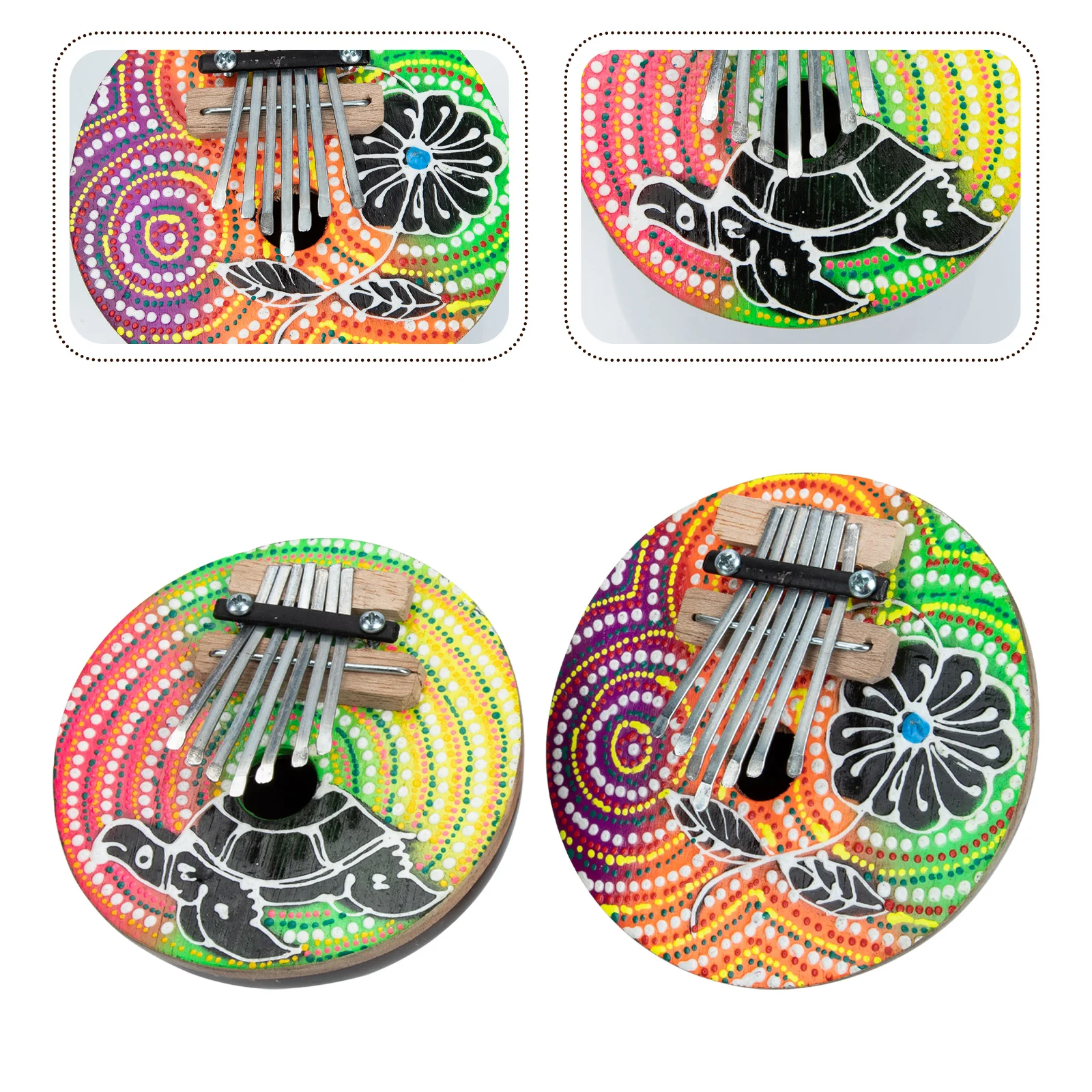 

Cokernut Shell Kalimba большой палец фортепиано для влюбленных мини 7 тонов