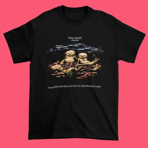 Мужская Черная хлопковая Футболка Limp Bizkit с принтом шоколадной морской звезды