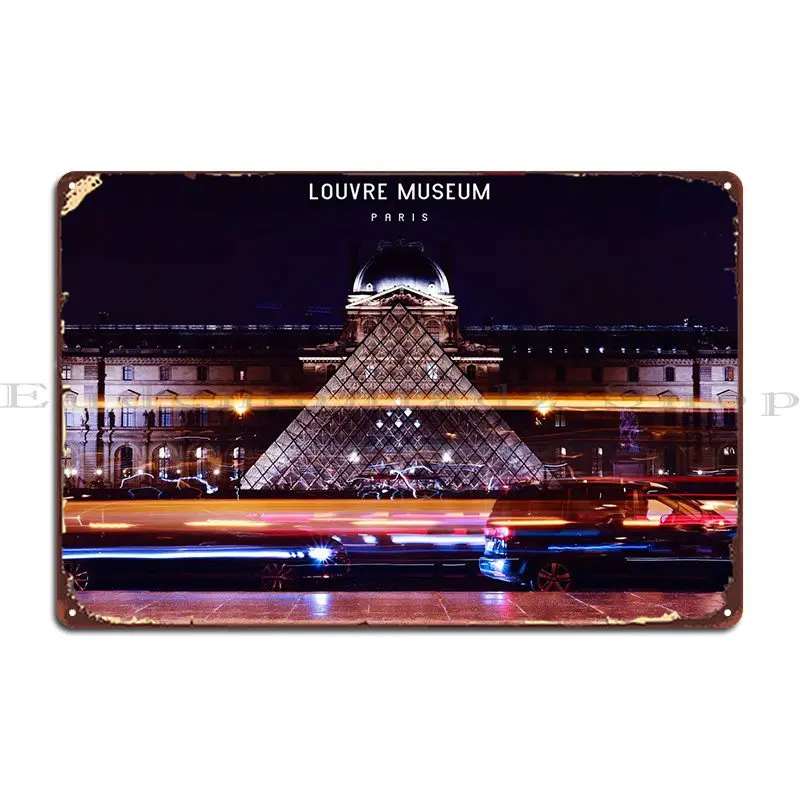 

Металлический знак для музея Лувра, Настенный декор, печать на стене паба, клуба, настенная роспись, жестяной знак, плакат