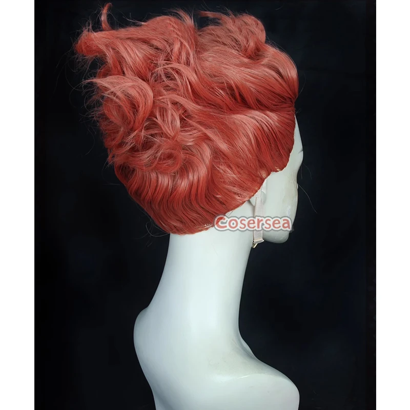 Cosersea Hisoka Morow Косплей Парики Hunter × 20 см Короткие волнистые оранжевые парики Cos