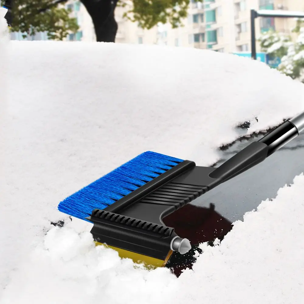 

Winter Machine Extendable Car Cleaning Ice Scraper Snow Shovel Car Windshield Snow Brush With Ergonomic Foam Handle Detachable