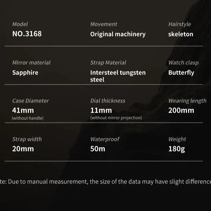 Роскошные мужские часы OUPINKE 3168 швейцарского бренда водонепроницаемые