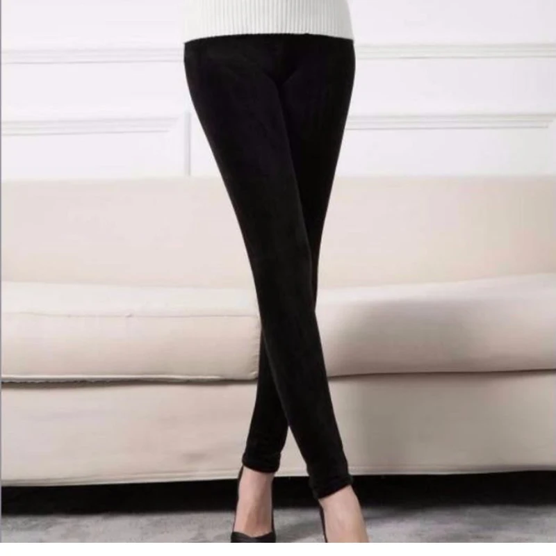 Winter Warm Leggings Plus Velvet Thickening Women Pants High Waist Slim Plus Size Fleece Super Stretch Leggings Multiple Colour