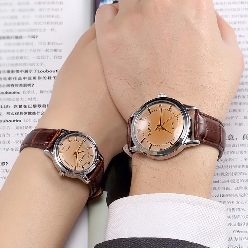 Preferential activities OEMG green powder water ghost couple watch waterproof steel belt luminous calendar quartz men's watch