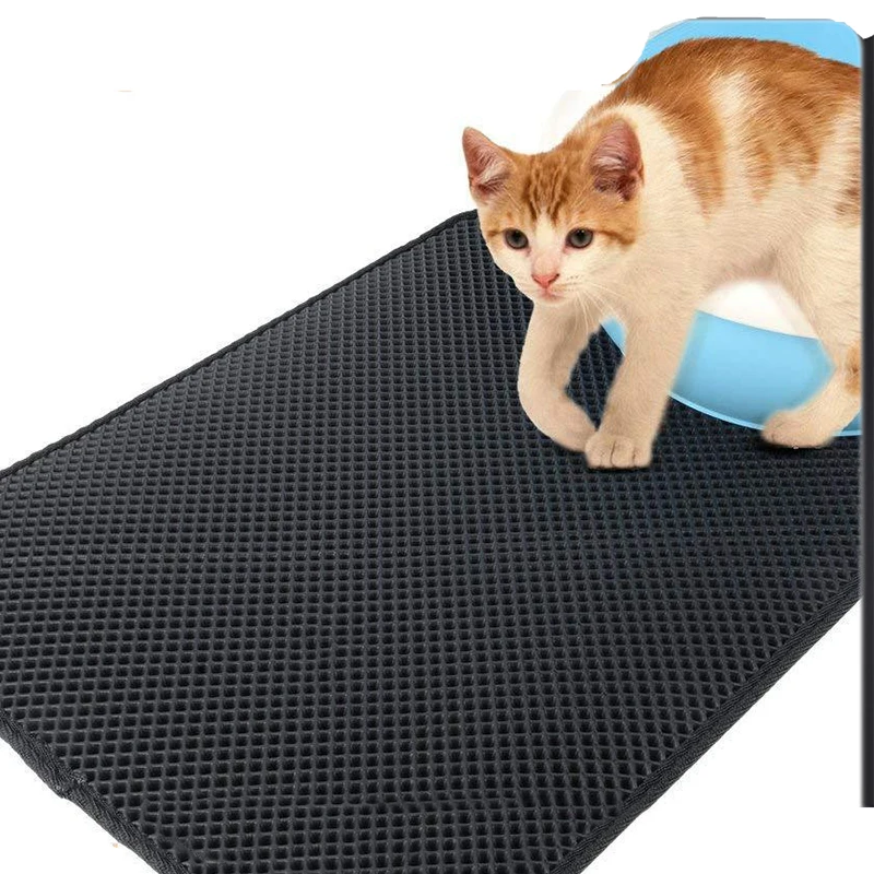 

Cat Litter Mat EVA Double Layer Cat Litter Trapping Pet Litter Box Mat Waterproof Clean Pad Products For Pets Cats Accessories