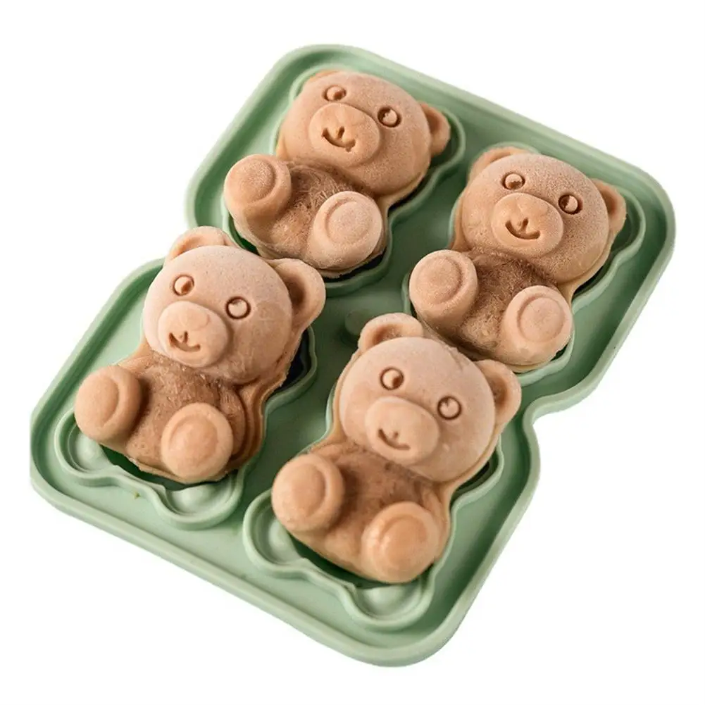 

3d Cute Bear Ice Molds Ice Cube Tray Moulds Lovely Bear Cube Ice Cocktail Coffee Juice Diy Mold Ice Drink Trays V4h1