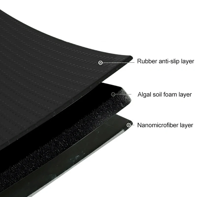 Нано диатомовая грязевая мягкая матовая диатомитовая поглотительная быстросохнущая домашняя ванная комната антискользящая дверь.